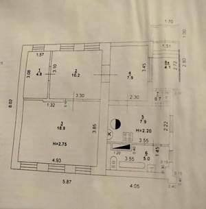 Дом 75м², 1-этажный, участок 3 сот.