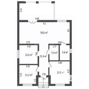 Дом 131м², 1-этажный, участок 4 сот.