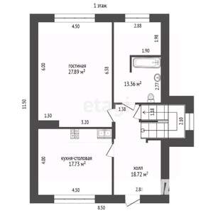 Дача 148м², 2-этажный, участок 3 сот.