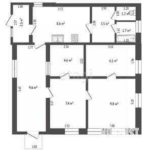 Дом 59м², 1-этажный, участок 5 сот.