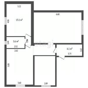 Дом 93м², 1-этажный, участок 4 сот.