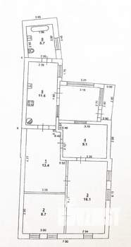 Дом 65м², 1-этажный, участок 2 сот.