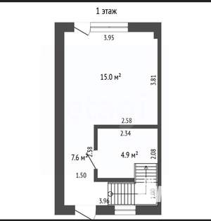 Дом 74м², 2-этажный, участок 1 сот.