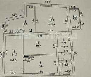 Дом 63м&sup2;, 1-этажный, участок 13 сот.  