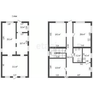 Дом 360м², 3-этажный, участок 8 сот.  