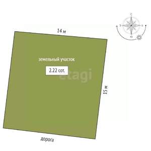 Дом 105м², 1-этажный, участок 2 сот.  