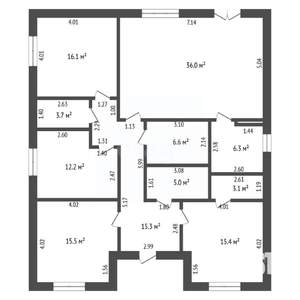Дом 150м², 2-этажный, участок 7 сот.  