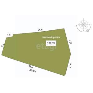 Дом 190м², 2-этажный, участок 5 сот.  