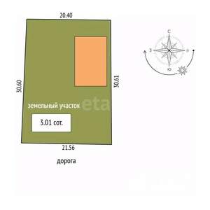 Дом 145м², 2-этажный, участок 3 сот.  