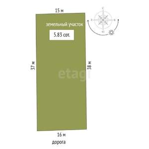 Дом 100м², 1-этажный, участок 6 сот.  