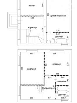 Дом 108м², 2-этажный, участок 2 сот.  