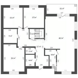 Дом 221м², 1-этажный, участок 12 сот.  