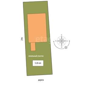 Дом 161м&sup2;, 2-этажный, участок 3 сот.  