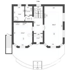 Дом 313м², 2-этажный, участок 6 сот.  