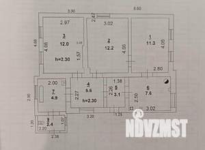 Дом 65м&sup2;, 1-этажный, участок 2 сот.  