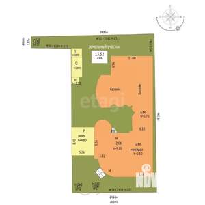 Дом 764м&sup2;, 3-этажный, участок 13 сот.  