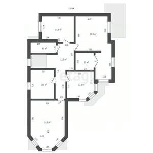Дом 264м², 2-этажный, участок 3 сот.  