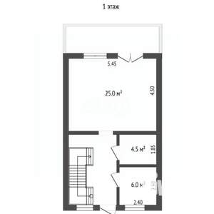 Дом 125м&sup2;, 2-этажный, участок 2 сот.  