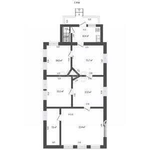 Дом 195м&sup2;, 1-этажный, участок 3 сот.  