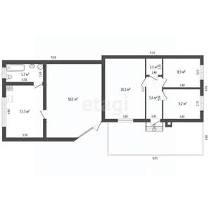 Дом 97м², 2-этажный, участок 5 сот.  