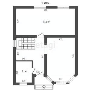 Дом 190м², 2-этажный, участок 5 сот.  