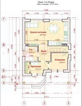 Дом 130м², 2-этажный, участок 2 сот.  