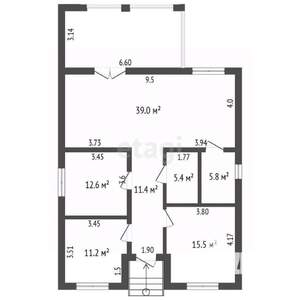 Дом 130м&sup2;, 1-этажный, участок 5 сот.  