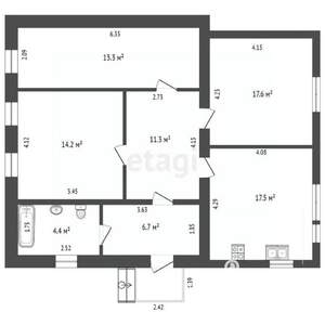 Дом 85м&sup2;, 1-этажный, участок 4 сот.  