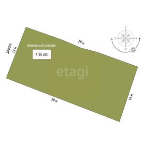 Дом 75м², 1-этажный, участок 4 сот.  