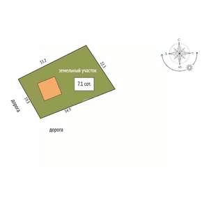 Дом 77м&sup2;, 2-этажный, участок 7 сот.  