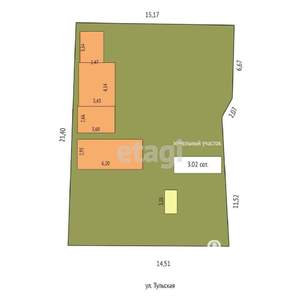 Дом 96м&sup2;, 2-этажный, участок 3 сот.  