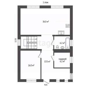 Дом 190м², 3-этажный, участок 4 сот.  