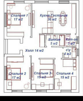 Дом 140м&sup2;, 1-этажный, участок 5 сот.  