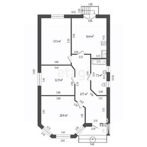 Дом 92м&sup2;, 1-этажный, участок 3 сот.  