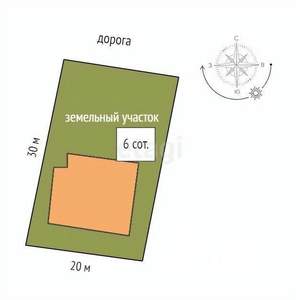 Дача 167м², 2-этажный, участок 6 сот.  