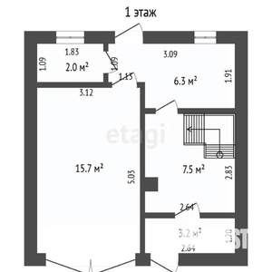 Дом 115м², 3-этажный, участок 1 сот.  