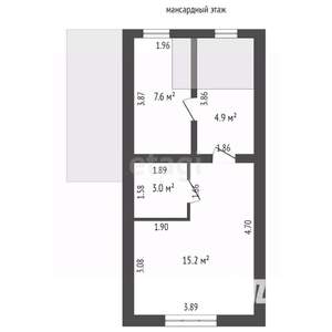 Дом 73м&sup2;, 2-этажный, участок 2 сот.  