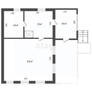 Дом 29м&sup2;, 1-этажный, участок 6 сот.  