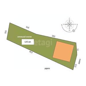 Дом 153м², 2-этажный, участок 6 сот.  