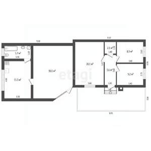 Дом 97м&sup2;, 2-этажный, участок 5 сот.  