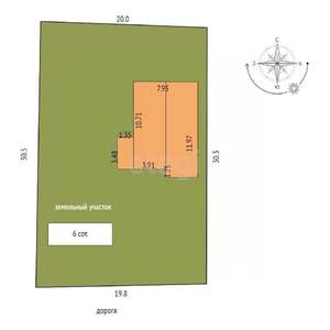 Дом 240м², 2-этажный, участок 6 сот.  