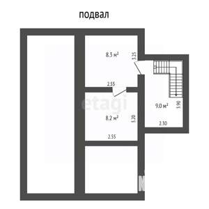 Дом 198м², 3-этажный, участок 9 сот.  