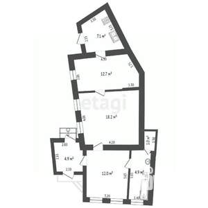 Дом 60м&sup2;, 1-этажный, участок 4 сот.  