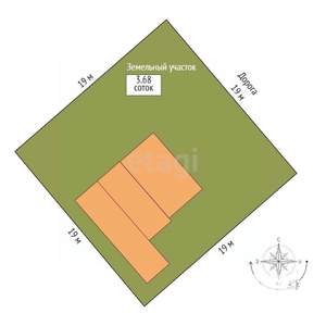 Дом 138м&sup2;, 3-этажный, участок 4 сот.  