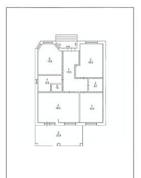 Дом 130м&sup2;, 1-этажный, участок 6 сот.  
