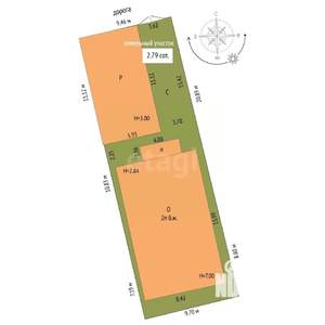 Дом 273м&sup2;, 2-этажный, участок 3 сот.  