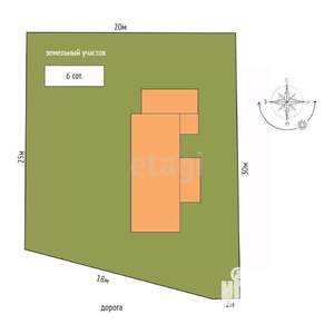 Дом 238м², 2-этажный, участок 6 сот.  