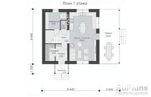 Дом 100м², 2-этажный, участок 3 сот.  