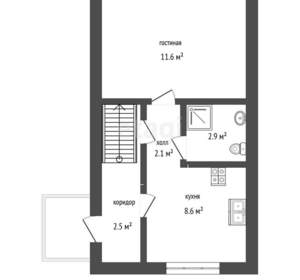 Дом 56м&sup2;, 2-этажный, участок 3 сот.  