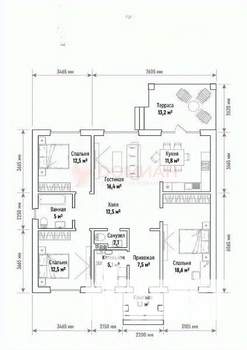 Дом 125м², 1-этажный, участок 5 сот.  